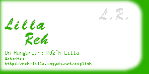 lilla reh business card